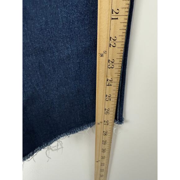 Hidden LA High Rise Straight Jeans Dark Wash Raw Hem Size 26 Stretch - Picture 8 of 11